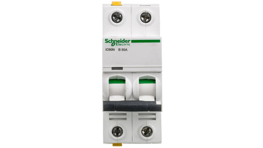 Wyłącznik nadprądowy 2P B 50A 6kA AC iC60N-B50-2 Acti9 A9F03250