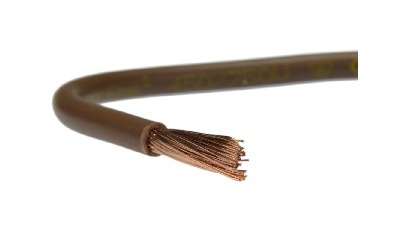 Przewód instalacyjny H07V-K / LgY 16 750V brązowy linka giętka Elektrokabel /100m/