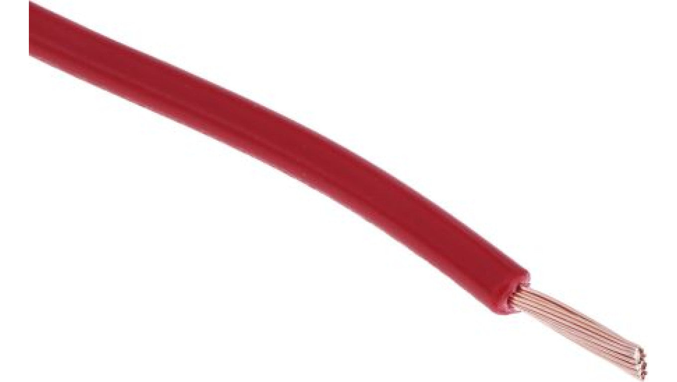 Kabel trzynormowy, dł. 100m 1,5 mm², 21 A, 1 kV DC, 600 V AC, Maks. +105C Czerwony Zgodność z trzema normami, RS PRO