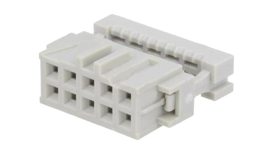 Wtyk IDC żeńskie 10-pin IDC na taśmę 1,27mm złocony szary 1-215911-0