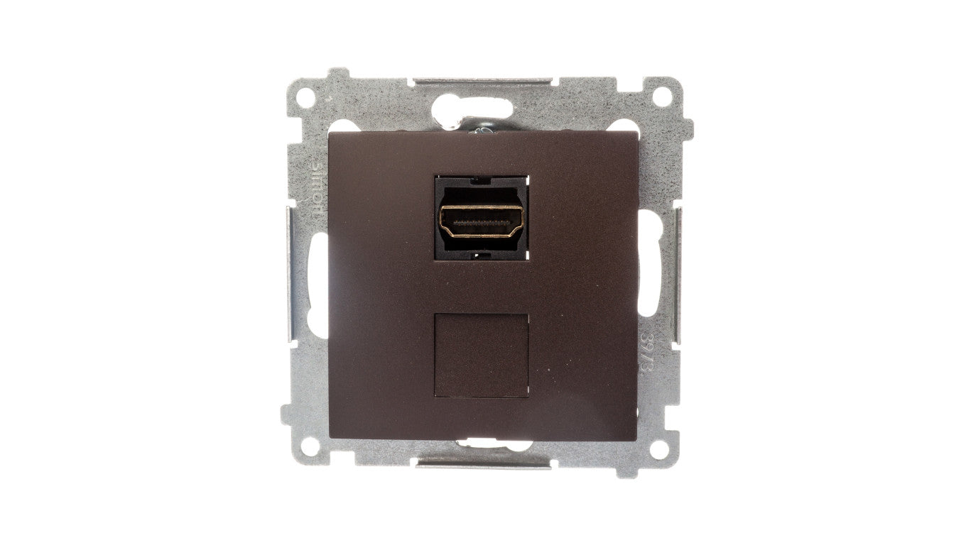 Simon 54 Gniazdo HDMI brąz mat DGHDMI.01/46