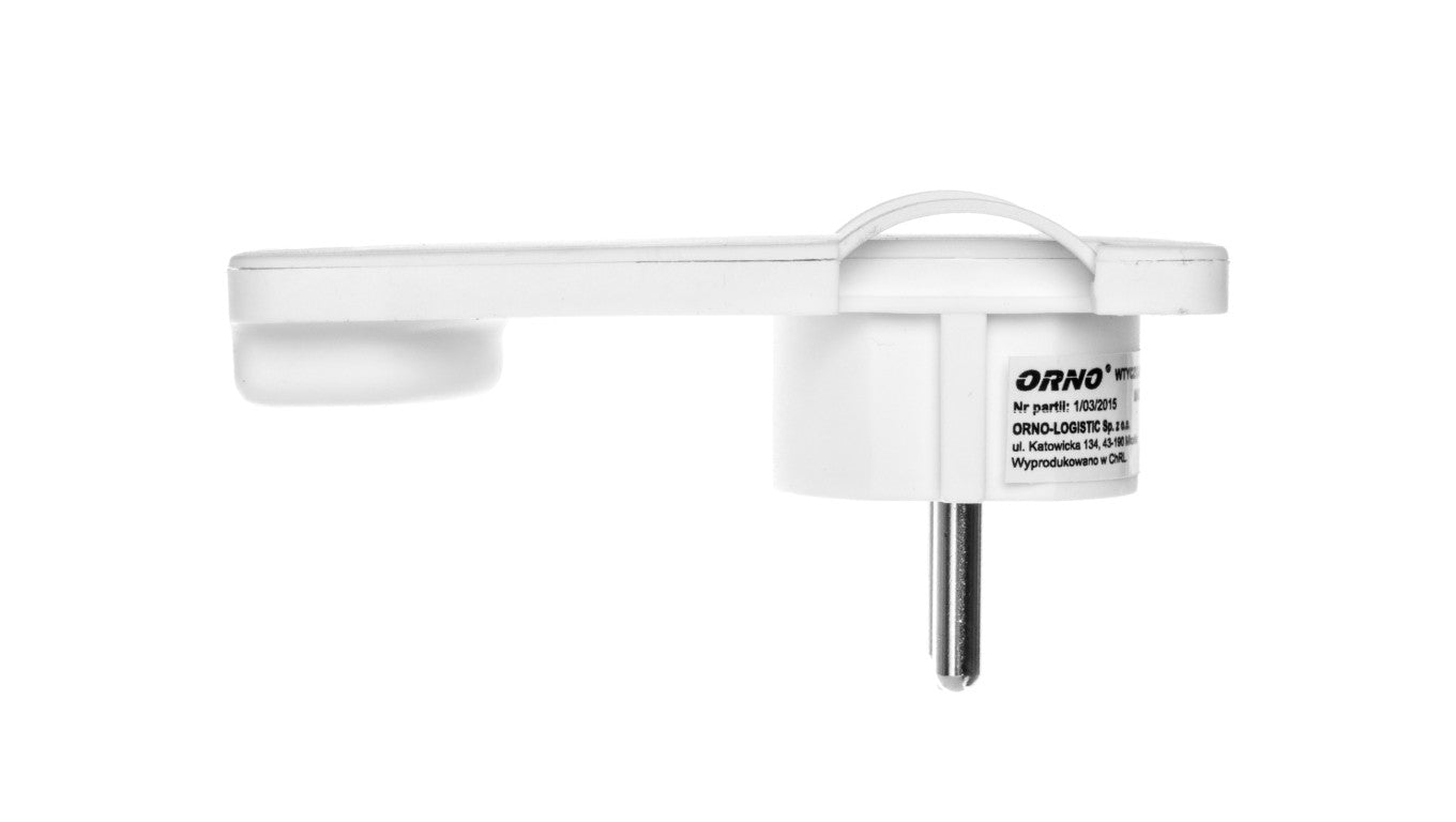 Wtyczka płaska kątowa 2P+Z 16A 250V biała OR-AE-1311/W