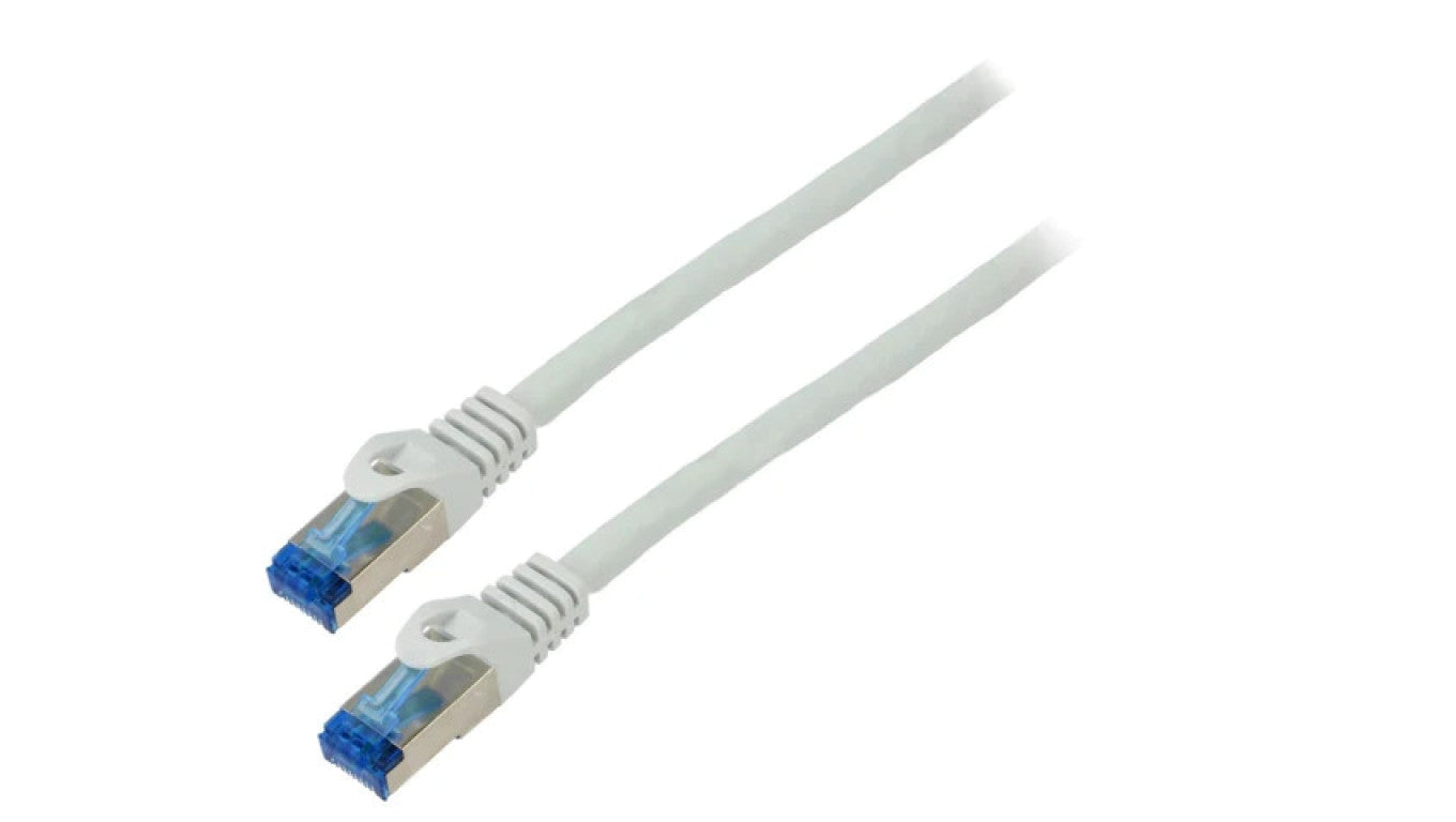 Patch cord S/FTP 6a linka CCA LSZH szary 15m 26AWG Żyły: 8 PCF6A-10CC-1500-S