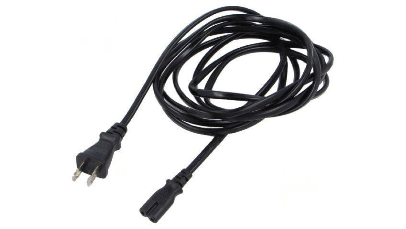 Kabel: 2x0,75mm2, IEC C7 żeński,JIS 8303 wtyk, 3m, 7A LT-819+537B VCTFK 2X0.75 3M BLK