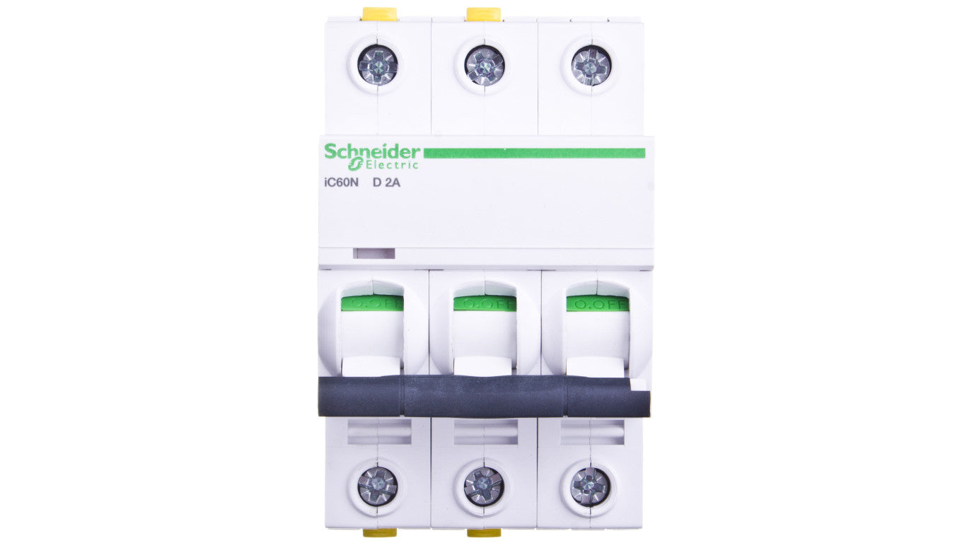 Wyłącznik nadprądowy 3P D 2A 6kA AC iC60N-D2-3 Acti9 A9F05302