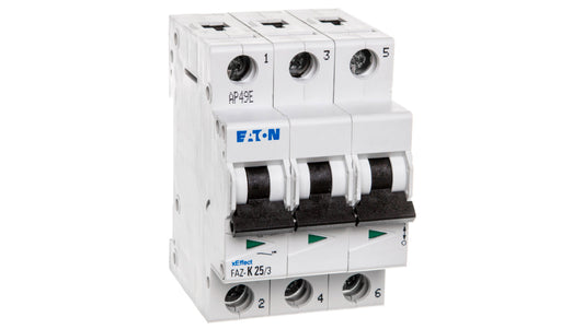 Wyłącznik nadprądowy 3P K 25A 15kA AC FAZ-K25/3 278913
