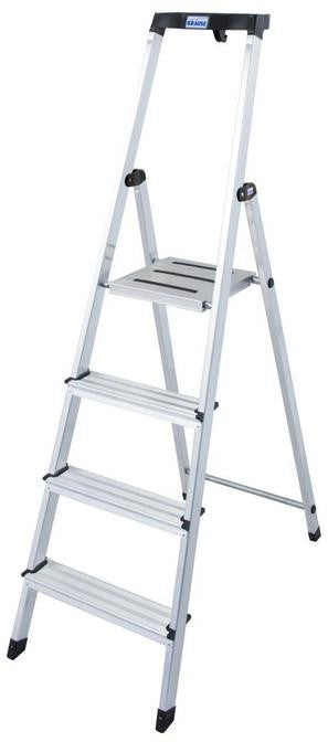 Drabina aluminiowa jednostronna Krause SAFETY 1x4 z półką 126320