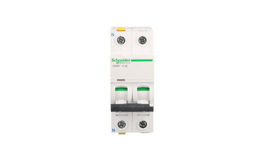 Wyłącznik nadprądowy 1P+N C 2A 10kA AC iC60H-C2-1N Acti9 A9F07602