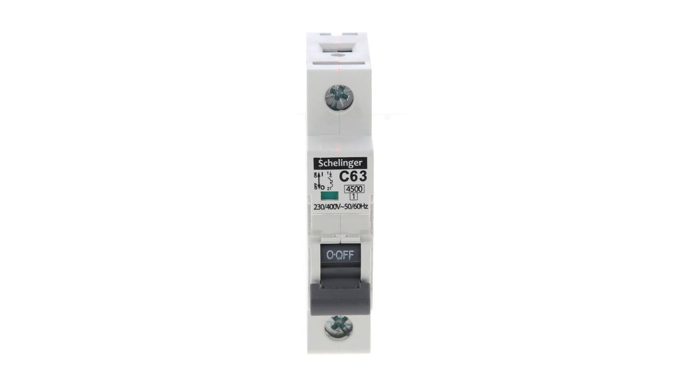 Wyłącznik nadprądowy 1P C 63A 4,5kA AC SCHELINGER A02-G7-1P-C63