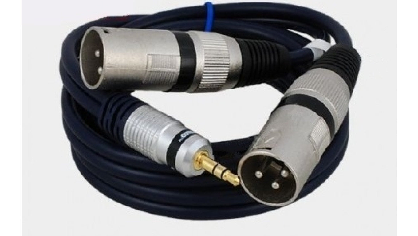 Kabel przyłącze dedykowane do mikserów 2x wtyk XLR/wtyk Jack 3.5 stereo MK32/B /1,5m/