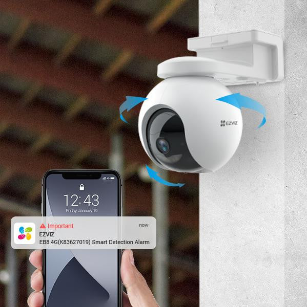 Kamera IP Ezviz EB8 Pro 4G 4K Kit 8MP z panelem słonecznym 8W 4G Wi-Fi