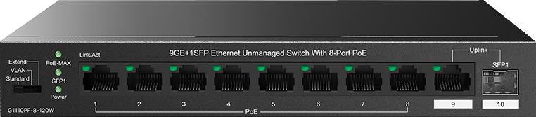 SWITCH POE TENDA TEG1110PF-8-120W