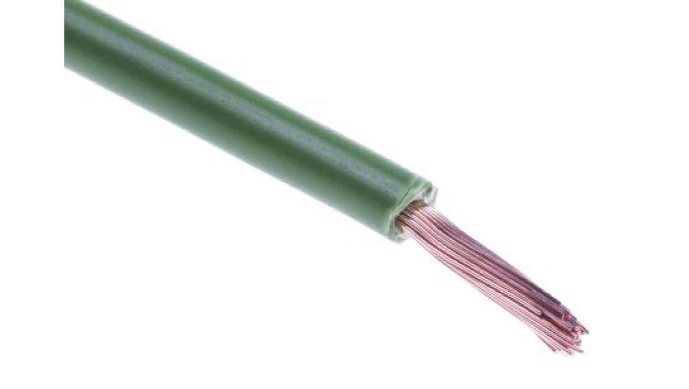 Kabel trzynormowy, dł. 100m 2,5 mm², 30 A, 1 kV DC, 600 V AC, Maks. +105C Zielony Zgodność z trzema normami, RS PRO