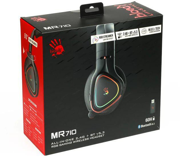 Słuchawki komputerowe A4TECH BLOODY MR710 Black (BT5.0+2,4G+Wired)