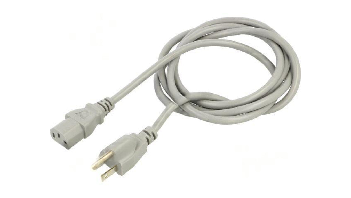 Kabel: 3x0,75mm2, IEC C13 żeński,NEMA 5-15 (B) wtyk, 1,8m LT-832+501 VCTF 3X0.75 1.8M GRY