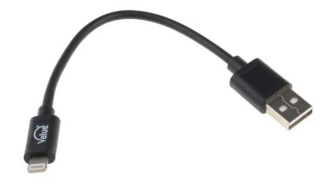 Lightning Kabel, dł. 150mm, kolor: Czarny