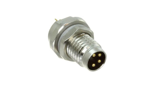 Złącze okrągłe M8 męskie proste do lutowania 4-PIN 30V T4032014041-000