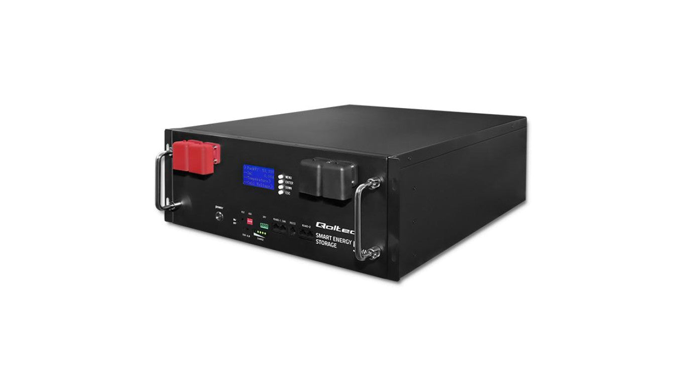 Qoltec Stabilny Magazyn energii LiFePO4 do RACK 5.12kWh 51.2V 100Ah BMS LCD