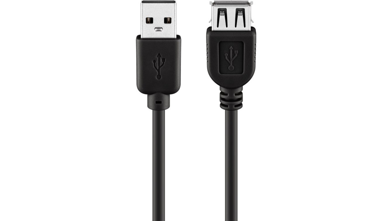 Przedłużacz USB 2.0 Hi-Speed, Czarny - Długość kabla 3 m