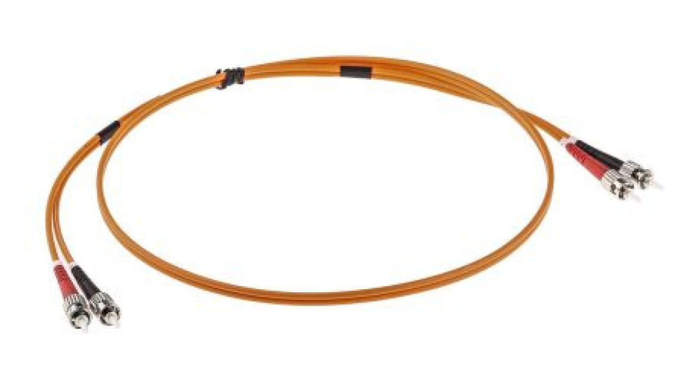 Kabel światłowodowy, średnica: 62.5/125μm, OM1 Wielomodowy, Pomarańczowy, ST / ST