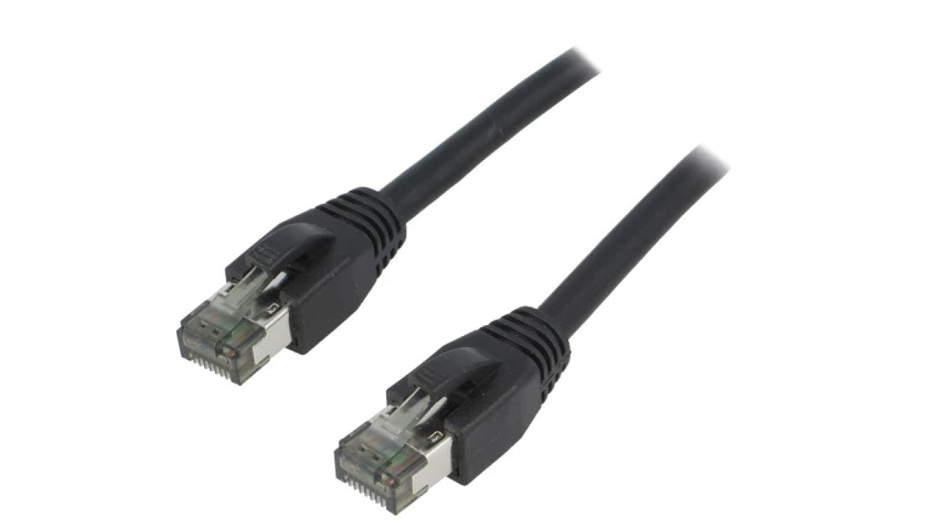 Patch cord S/FTP Cat 8.1 linka Cu LSZH czarny 1,5m 26AWG CQ8043S