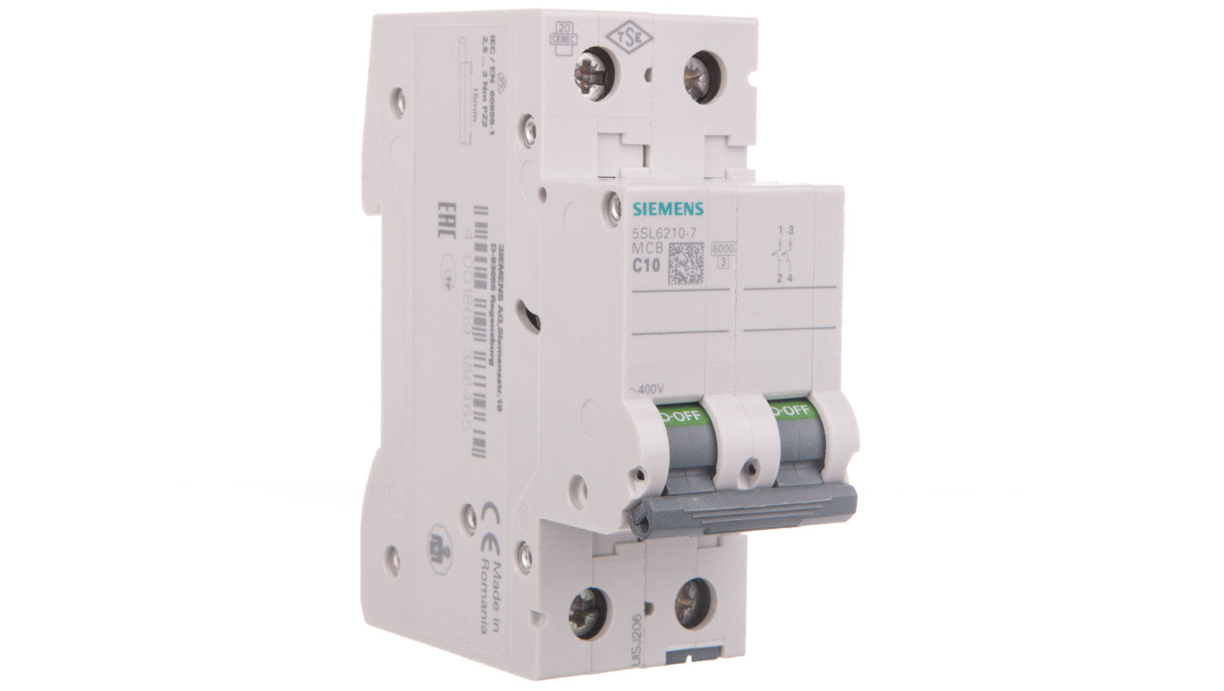 Wyłącznik nadprądowy 2P C 10A 6kA AC SENTRON 5SL6210-7