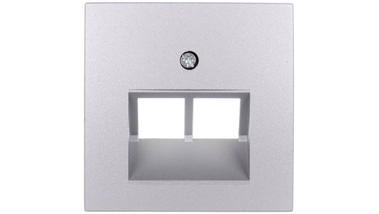 Berker B1/B5/B7 GLAS Plakietka do gniazda teleinformatycznego UAE /RJ11, RJ45/ aluminium 14091404