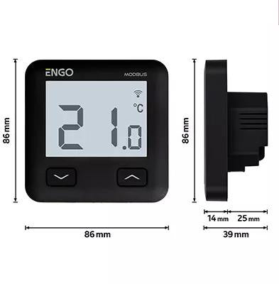 ENGO Controls E10-MBUSB - Internetowy, podtynkowy  regulator temperatury, MODBUS, Wi-Fi, 230V,