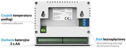 Przewodowy  dwustanowy regulator pokojowy czarny ST-292v3 Tech sterowniki