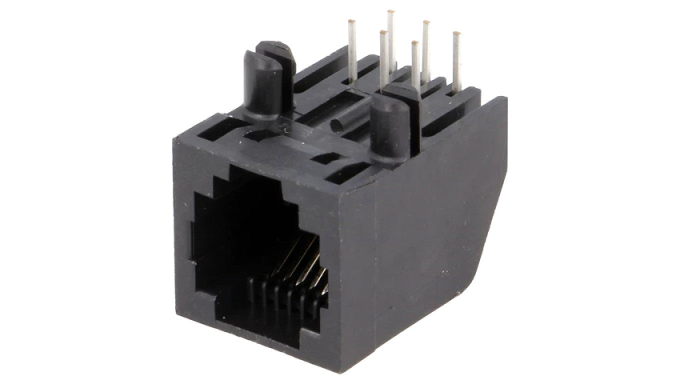 Gniazdo RJ12 6-PIN Kat 3 niskoprofilowe,z blokadą panel stop 5555165-1