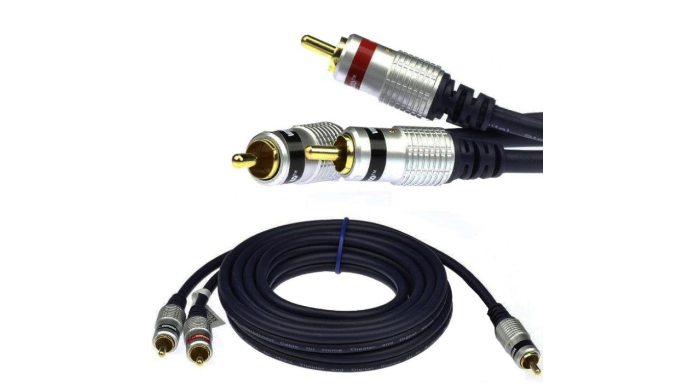 Kabel przyłącze 1xRCA Cinch / 2xRCA Cinch cyfrowy digital podwójnie formowane przewodniki RKD180 /10m/