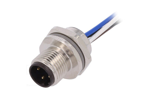 Złącze okrągłe M12 męskie proste 4-PIN 250V 0,2m T4171210504-001