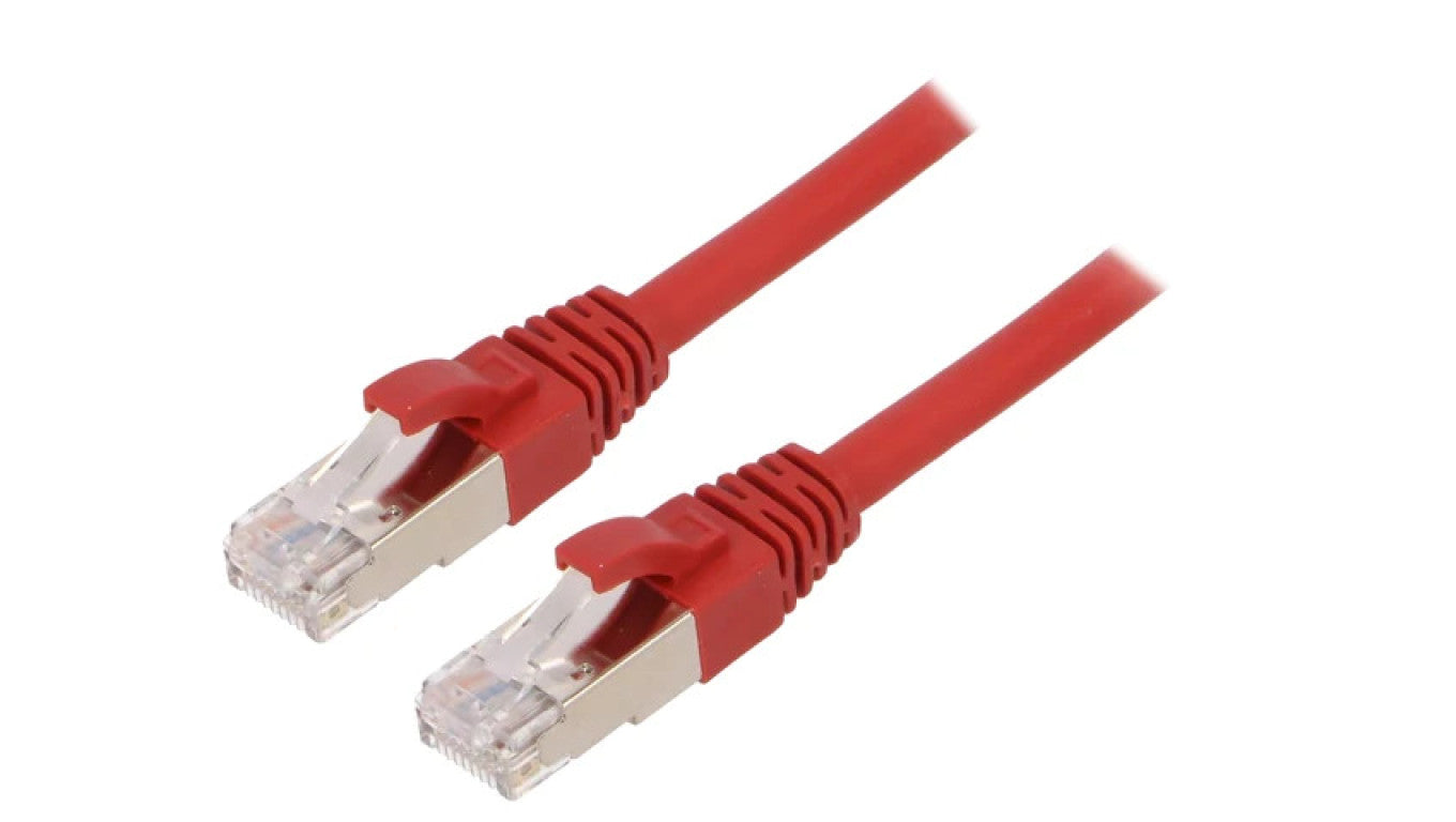 Patch cord ETHERLINE Cat.6a,S/FTP 6a linka Cu LSZH czerwony 24441393