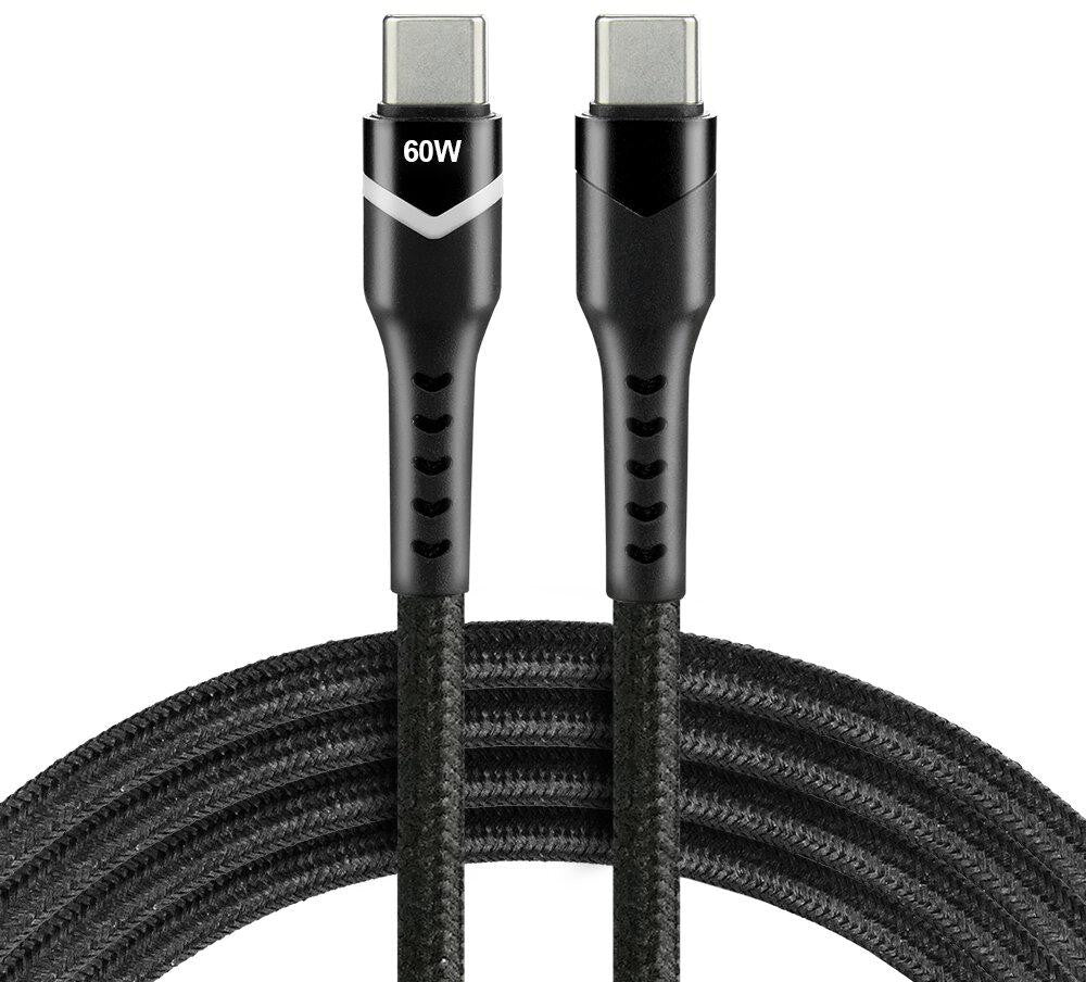 KABEL USB-C / USB-C RGB LED everActive CBB-1PDR 100cm 3A