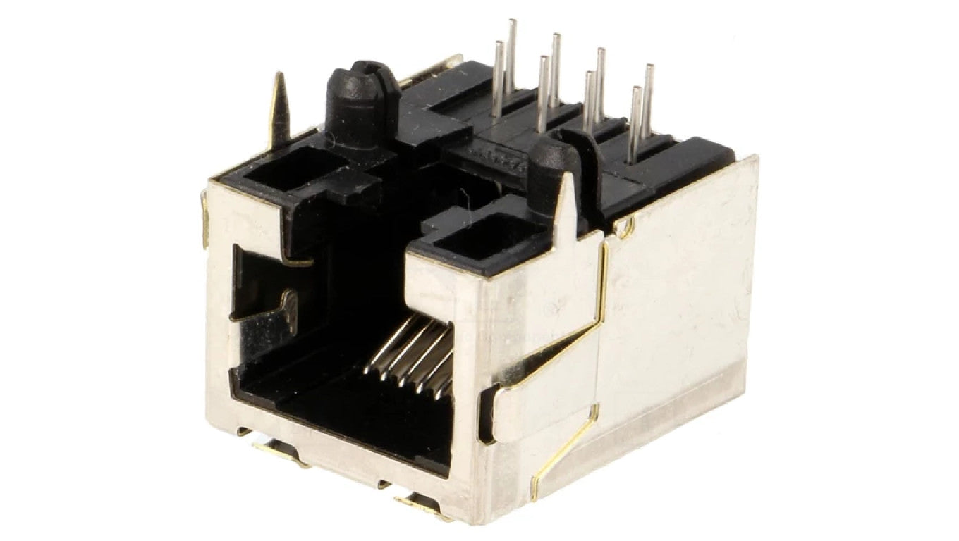 Gniazdo RJ45 8-PIN Układ 8p8c na PCB THT 2-5338556-1