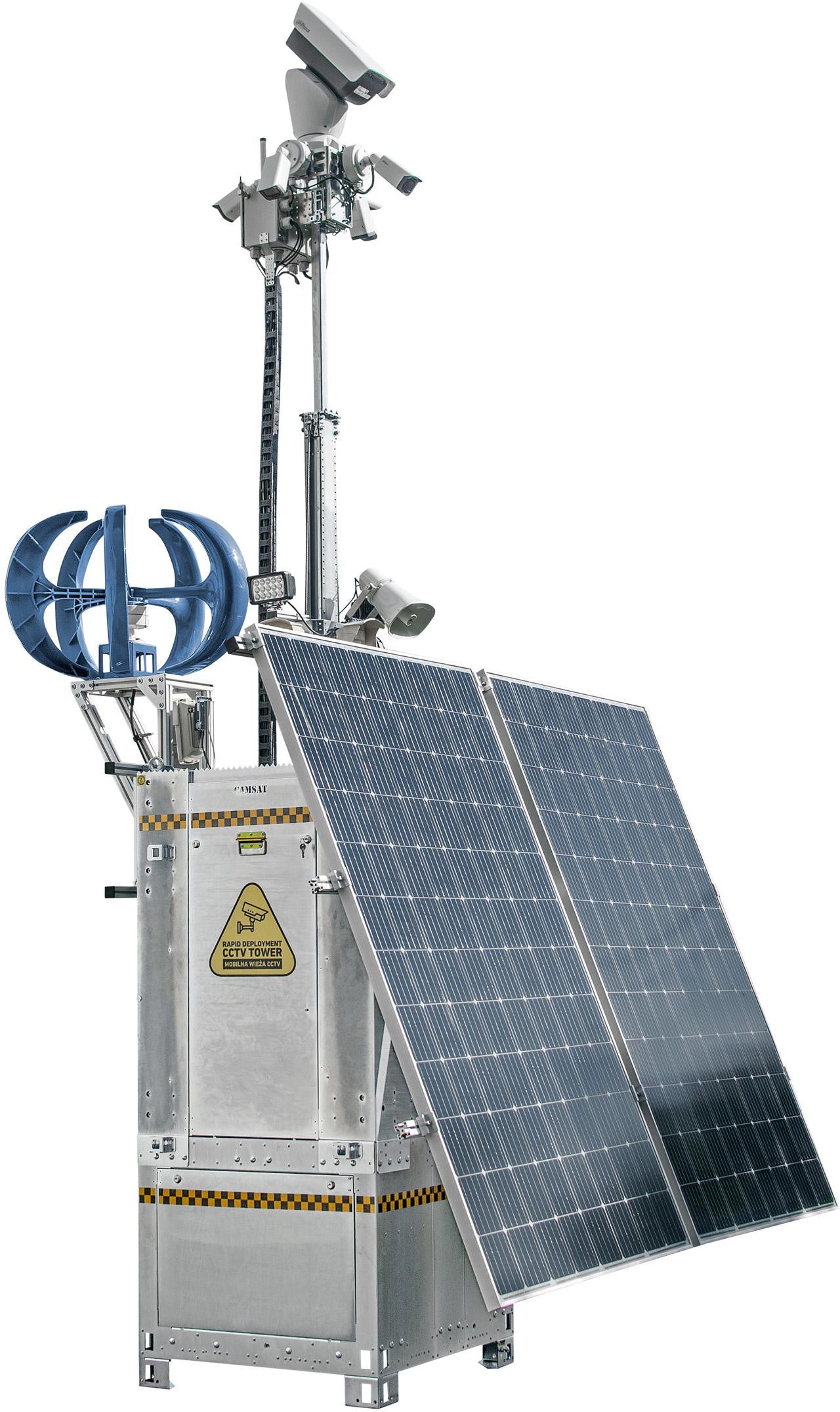 Mobilna wieża do zdalnego wideomonitoringu CCTV iCAM-TOWER 5MQ3