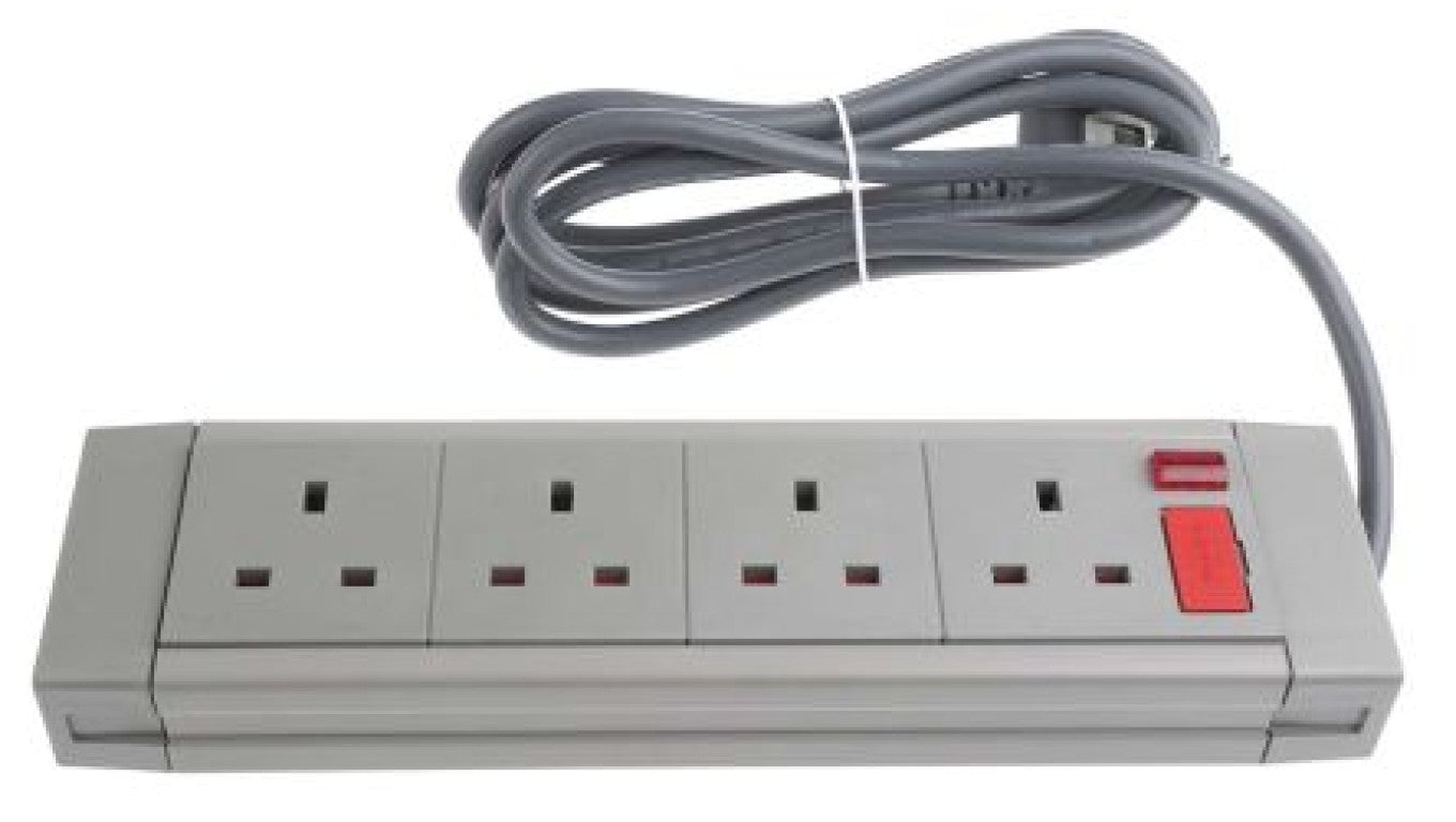Przedłużacz 4 gniazda 230 V AC Typ G - brytyjski 2m 455264