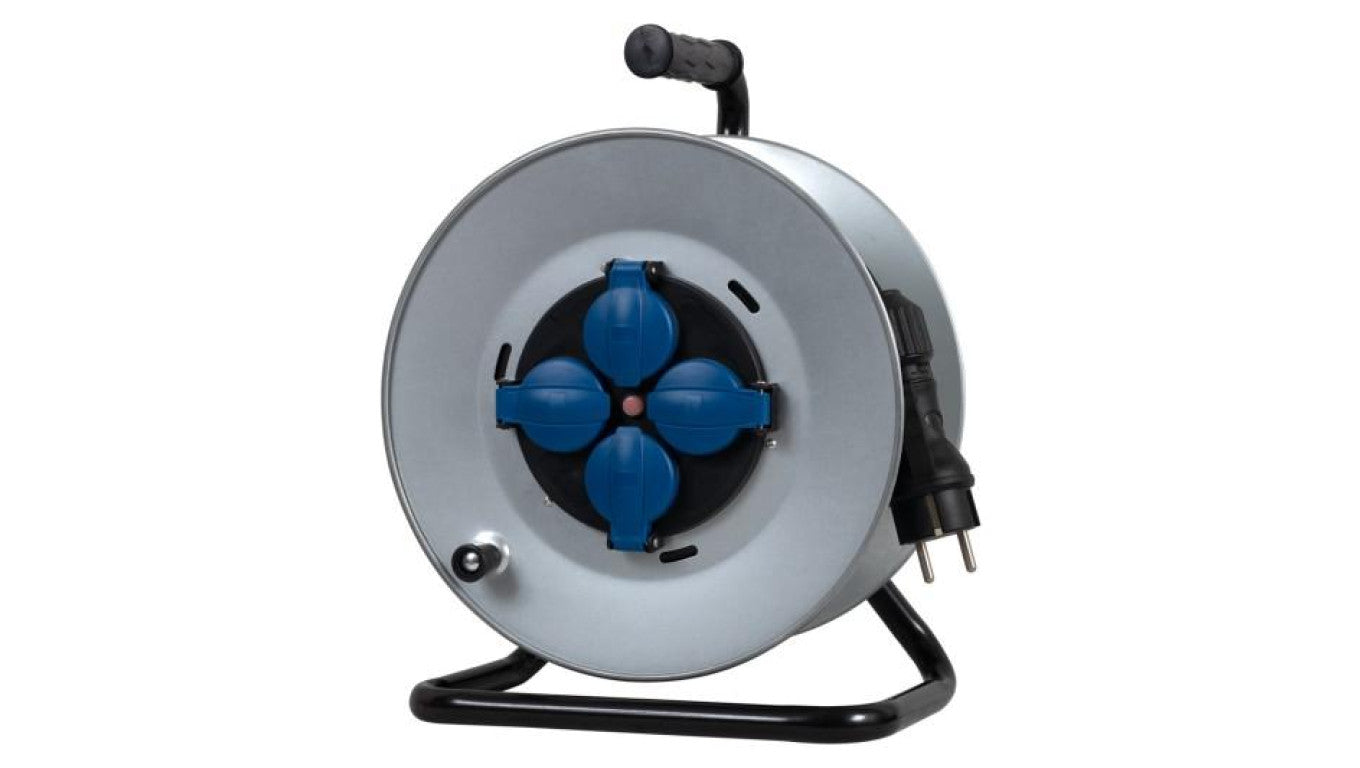 Przedłużacz na bębnie metalowym MIDI-290 4x230V OPD 3x1,5 z termikiem /50m/