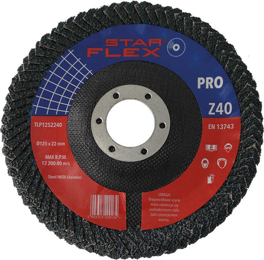 Tarcza listkowa pachwinowa Star Flex 125-22 gran 40 TLP1252240