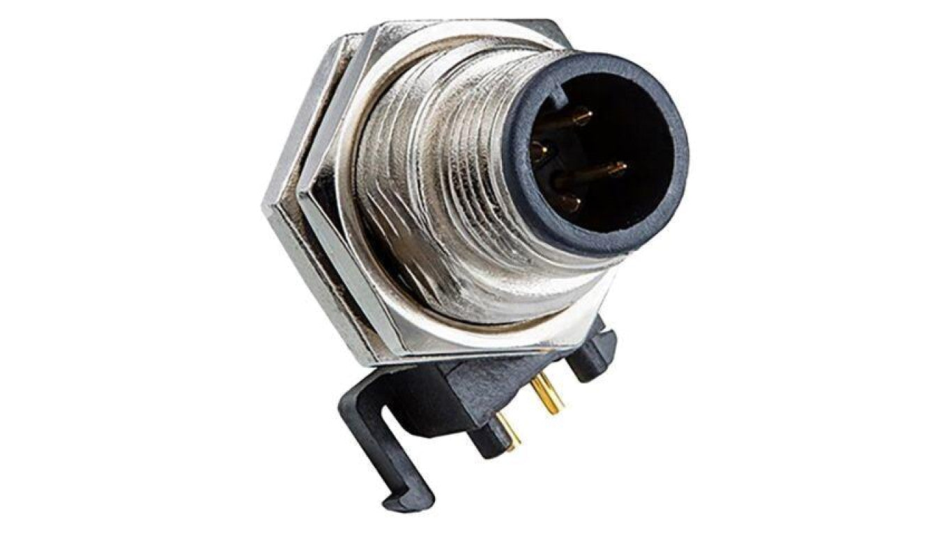 Złącze M12, męskie, PIN:4, gniazdo M12A-04PMMR-SF7003
