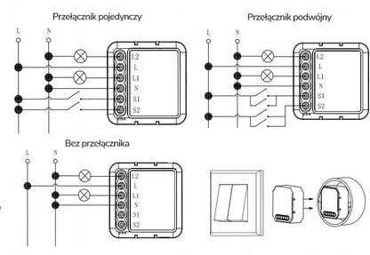 Moduł OXT mini ściemniacz 2 obwody WiFi TUYA T226