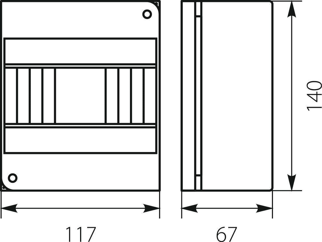 Rozdzielnica n/t RNO 6 IP30 140x117x67mm, biała | 5.6 Elektro-Plast Opatówek