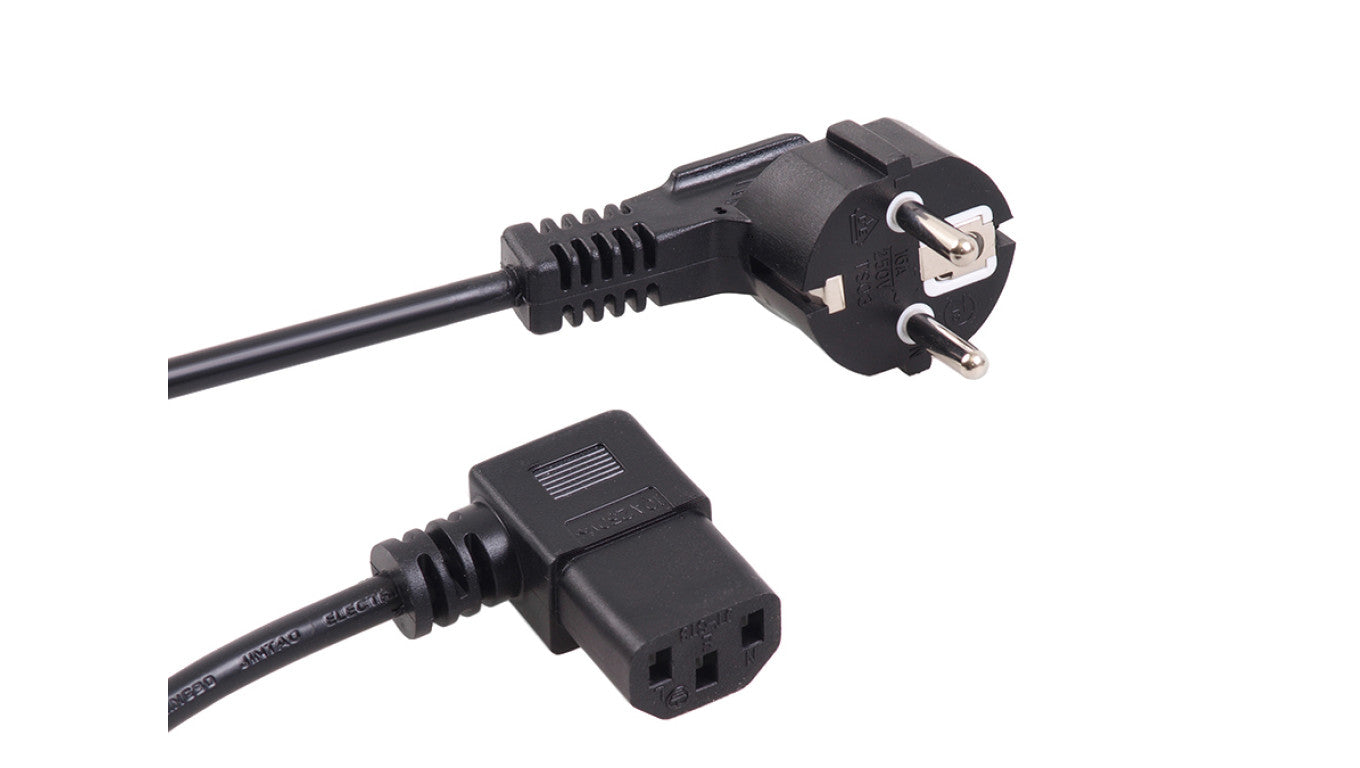Kabel zasilający kątowy 3 pin 3M wtyk EU Maclean MCTV-803 MCTV-803