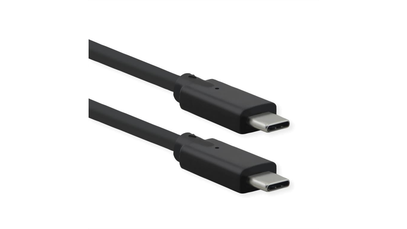 Kabel ROLINE USB 3.2 Gen 2x2, z PD (Power Delivery) 20V5A, Emark, C-C, M/M, 20 Gbit/s, czarny, 0,5 m