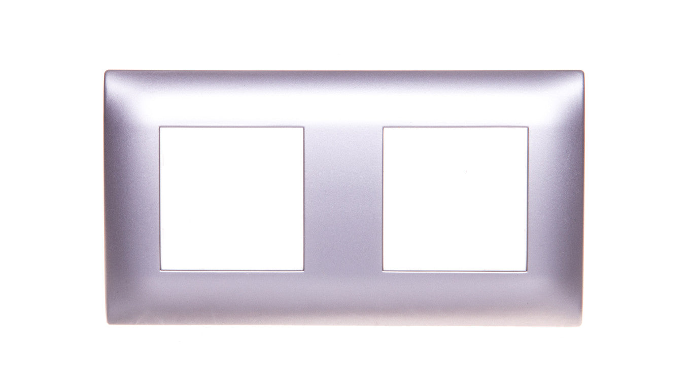 DANTE Ramka podwójna tworzywo ASA inox 454182