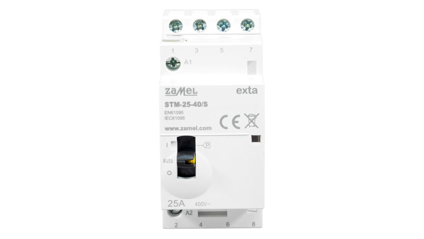 Stycznik modułowy ze sterowaniem ręcznym instalacyjny 25A 4Z 230V AC STM-25-40/S EXT10000314