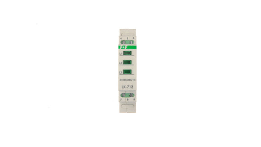 Lampka modułowa 3-fazowa zielona 3x230V+N AC LK-713G