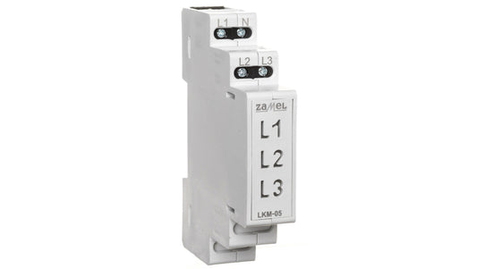Lampka modułowa 3-fazowa żółta/zielona/czerwona 230V AC LED TN LKM-05-40 EXT10000048