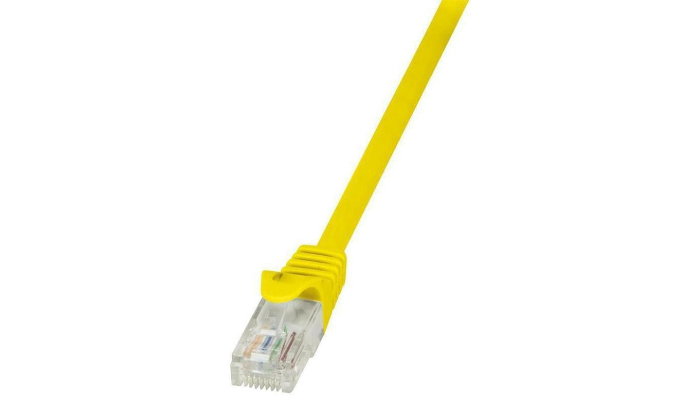 LogiLink Patchcord U/UTP żółty kat.6 PVC 0,25m.