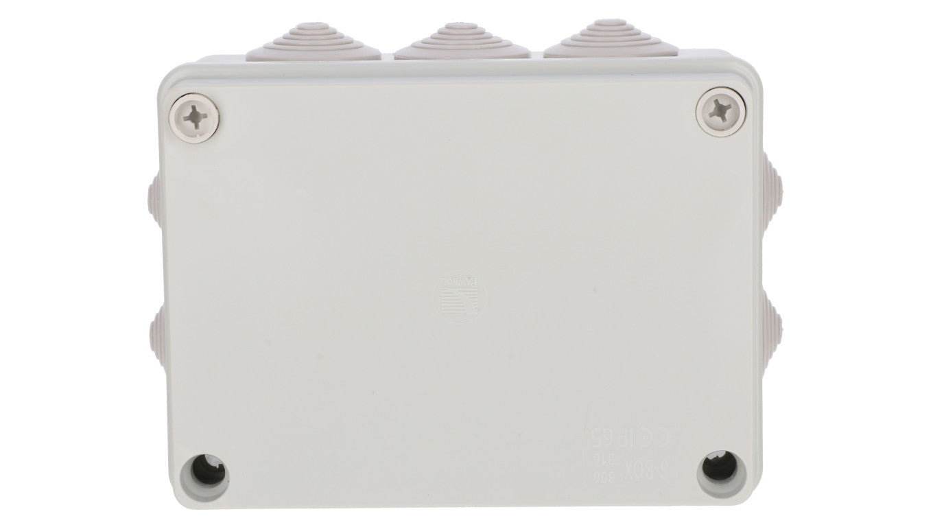 Puszka n/t hermetyczna 150x110x70 10 dławików IP65 szara S-BOX 306